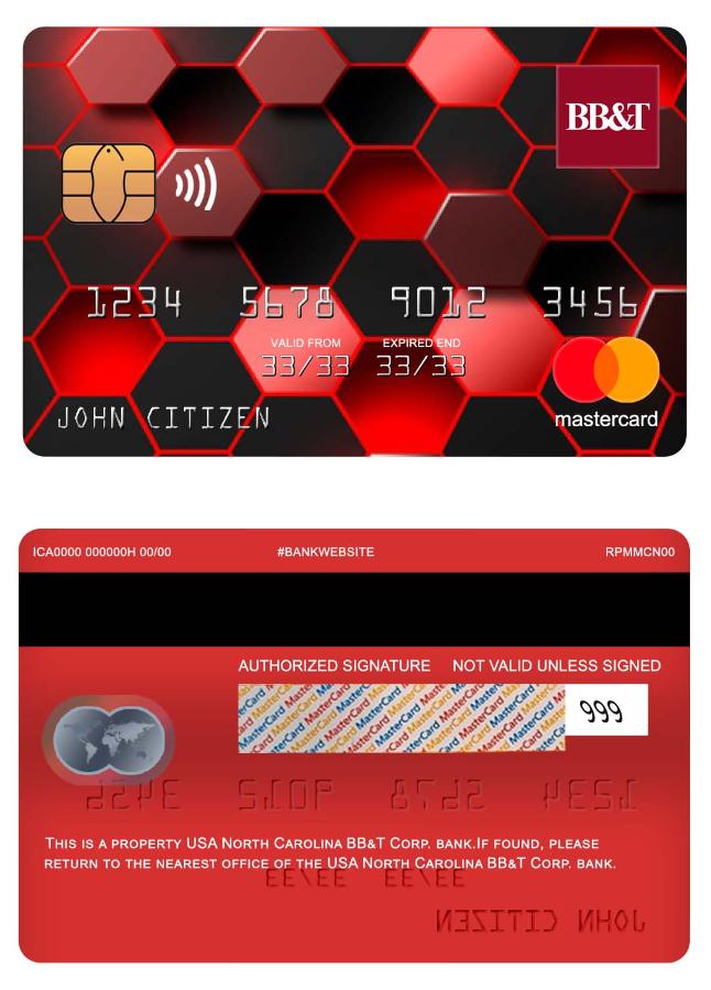 USA North Carolina BB&T Corp. bank mastercard